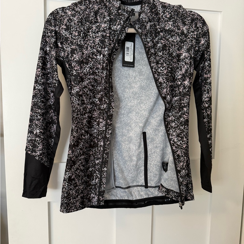 Women's Black and White Patterned Cycling Jersey